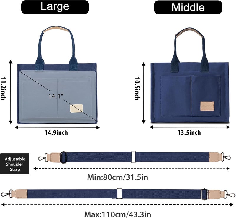 GASSDA Tote Bags for Women Canvas Tote Purse Crossbody with Pockets Top Handle Shoulder Satchel Bag for Women - Image 4